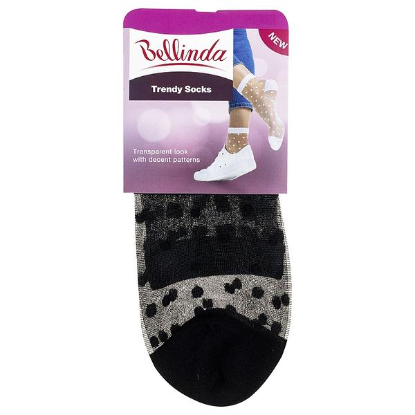 Bellinda TRENDY SOCKS - Modern Patterned Nylon Socks - Black